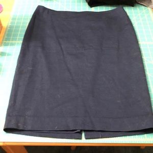 Loft Navy Blue Pencil Skirt
